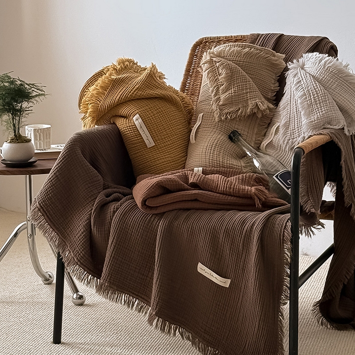 91家纺网 家纺一手货源 找家纺 Mr.pig猪先生水洗棉 2026新款全棉四层纱毯子（展示价格为控价，实际价格请联系客服） 叠拍