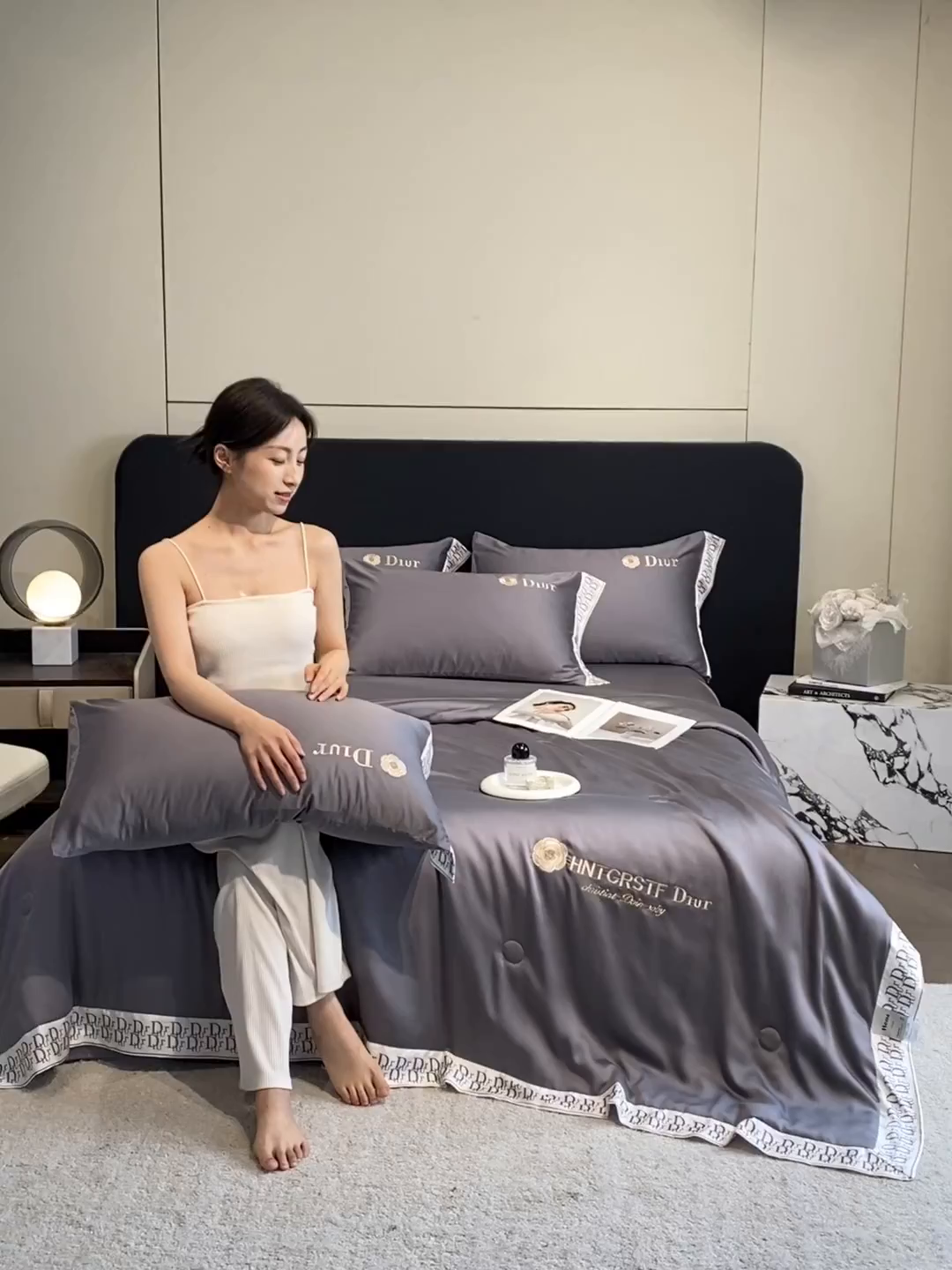 91家纺网 家纺一手货源 找家纺 （总）露梦家纺 2026新款安迪水洗真丝夏被四件套