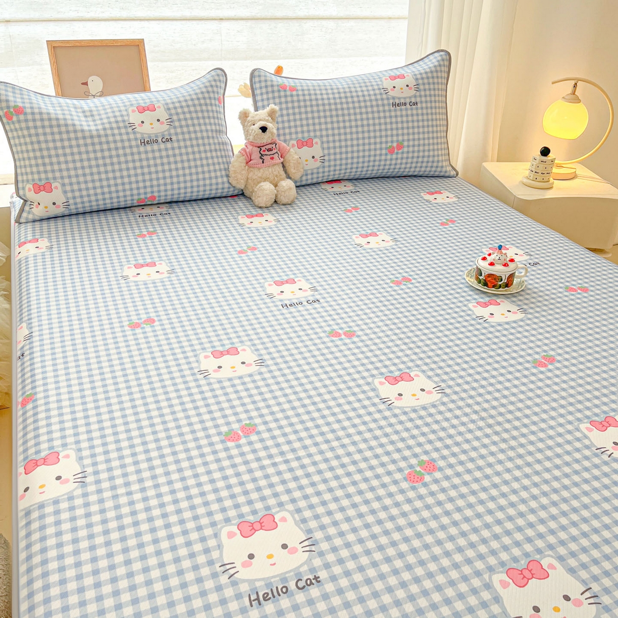 91家纺网 家纺一手货源 找家纺 （总）川悦生活 2026新款凉豆豆斜纹冰丝凉席单品床笠单件床笠