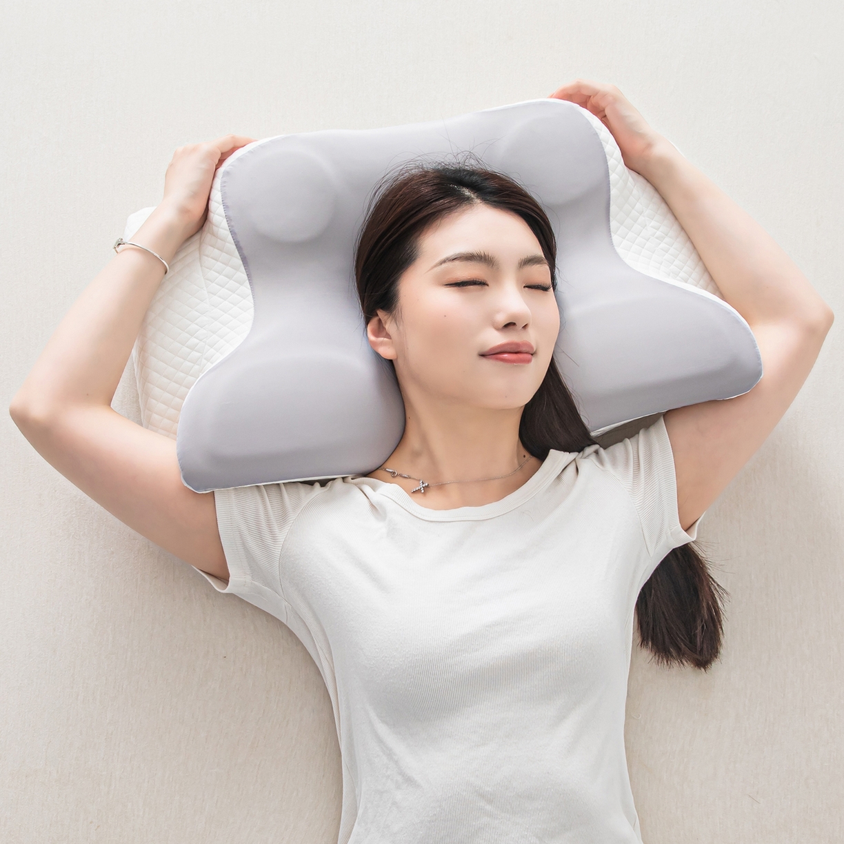 91家纺网 家纺一手货源 找家纺 （总）枕星记忆枕 2026新款跨境支撑性牛角枕飞机枕蝶形枕头枕芯