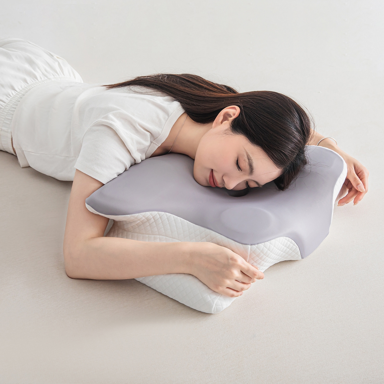 91家纺网 家纺一手货源 找家纺 （总）枕星记忆枕 2026新款跨境支撑性牛角枕飞机枕蝶形枕头枕芯