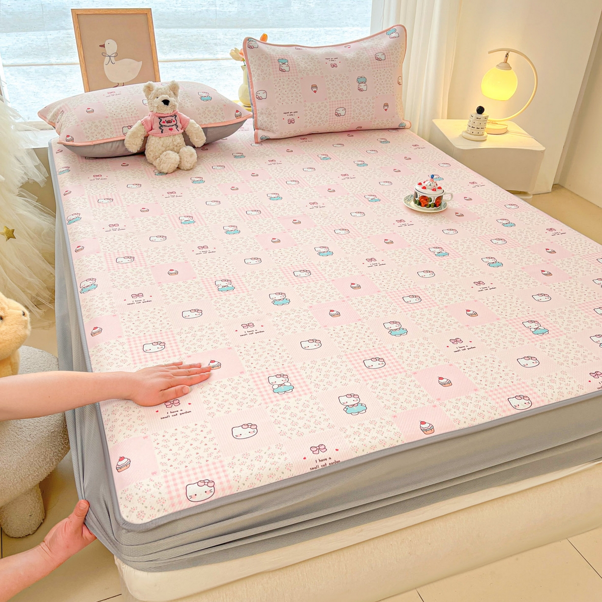 91家纺网 家纺一手货源 找家纺 （总）川悦生活 2026新款凉豆豆斜纹冰丝凉席单品床笠单件床笠