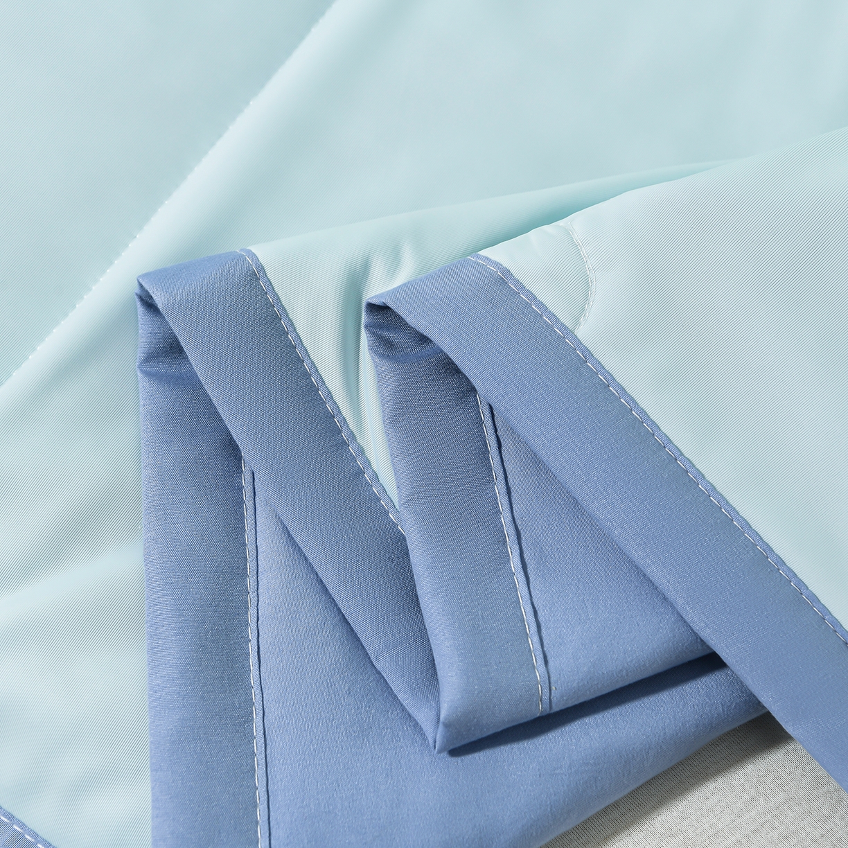 91家纺网 家纺一手货源 找家纺 羽涵家纺 2026新款双感凉感丝夏被夏凉被空调被 冰泉蓝