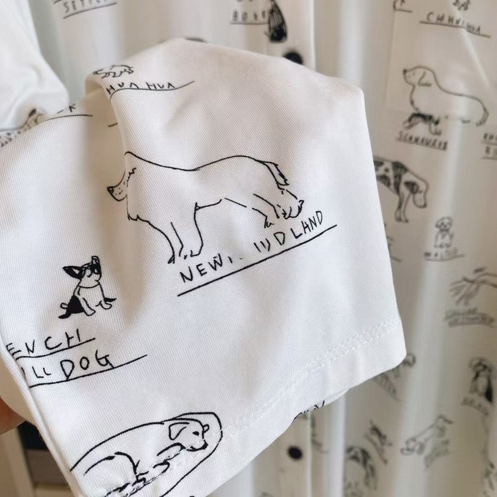 91家纺网 家纺一手货源 找家纺 （总）洛兰沙家居馆 日系睡裙女春秋莫代尔棉短袖长裙家居服休闲宽松舒适睡衣可外穿 