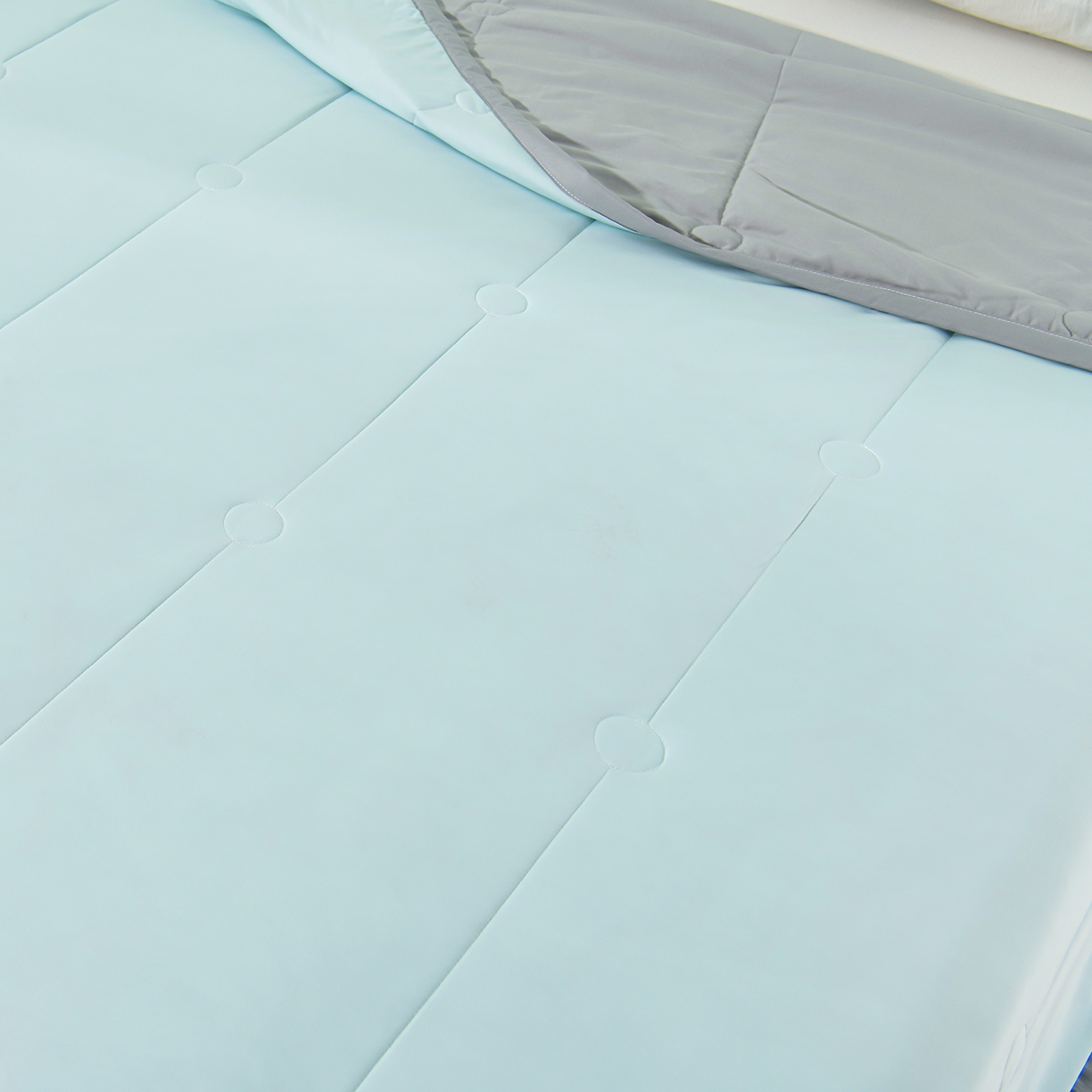 91家纺网 家纺一手货源 找家纺 羽涵家纺 2026新款双感凉感丝夏被夏凉被空调被 青灰蓝