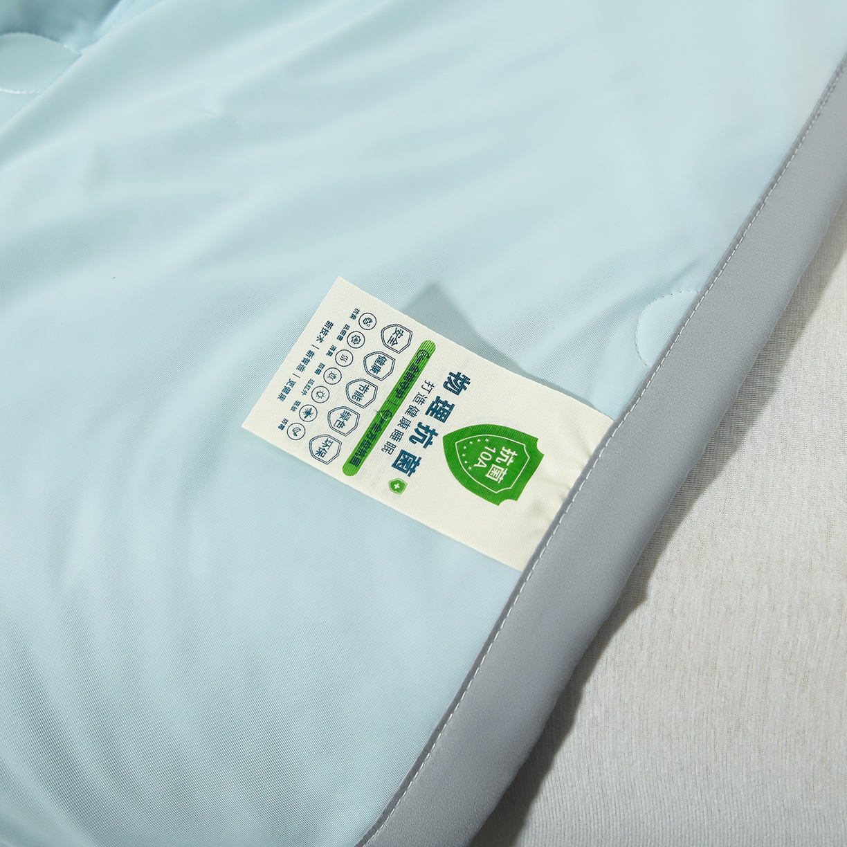 91家纺网 家纺一手货源 找家纺 羽涵家纺 2026新款双感凉感丝夏被夏凉被空调被 青灰蓝