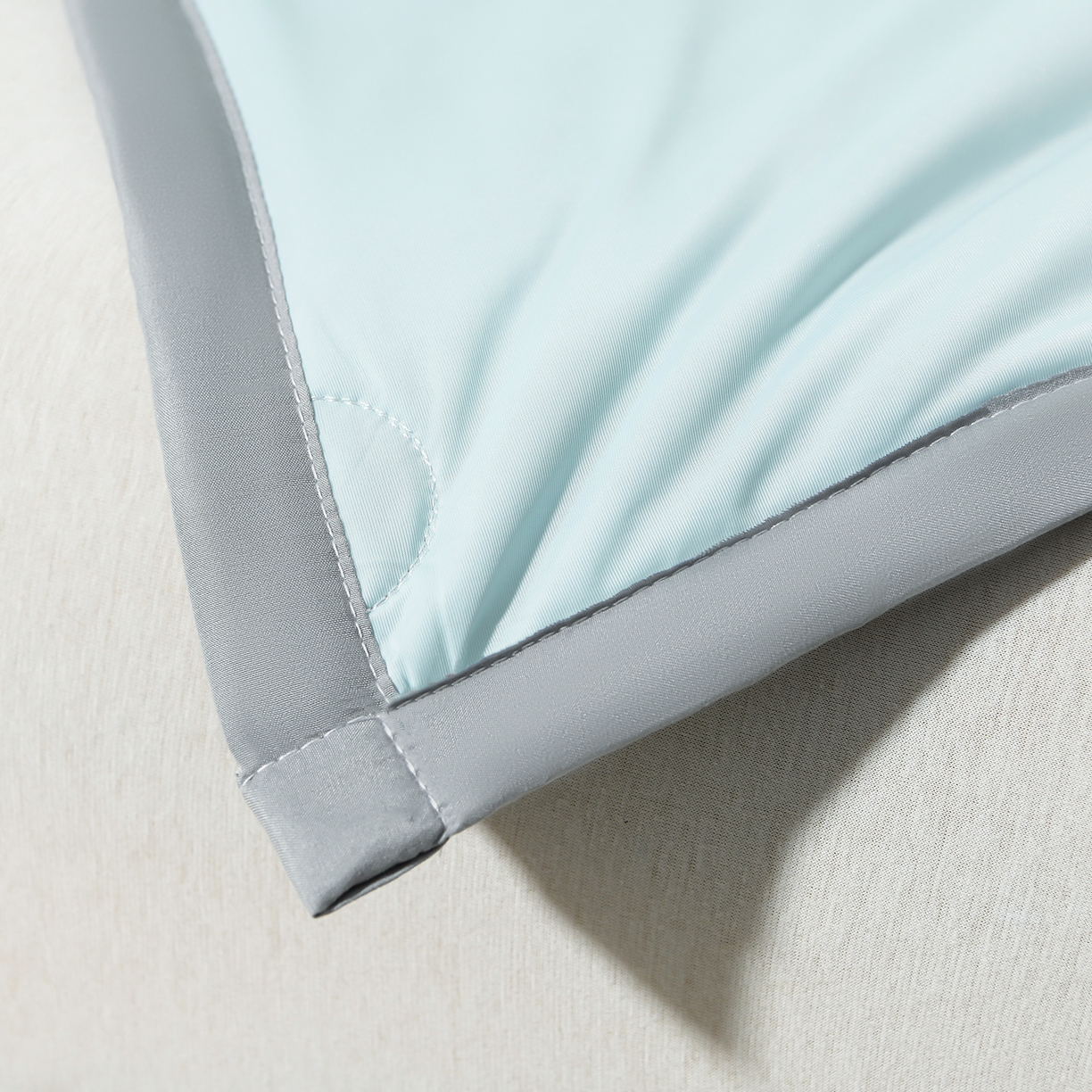 91家纺网 家纺一手货源 找家纺 羽涵家纺 2026新款双感凉感丝夏被夏凉被空调被 青灰蓝