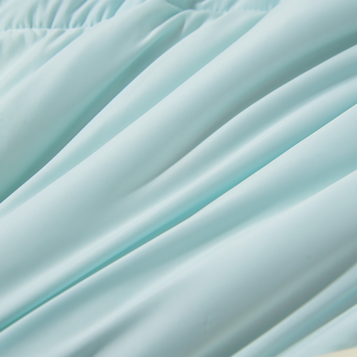 91家纺网 家纺一手货源 找家纺 羽涵家纺 2026新款双感凉感丝夏被夏凉被空调被 天青蓝