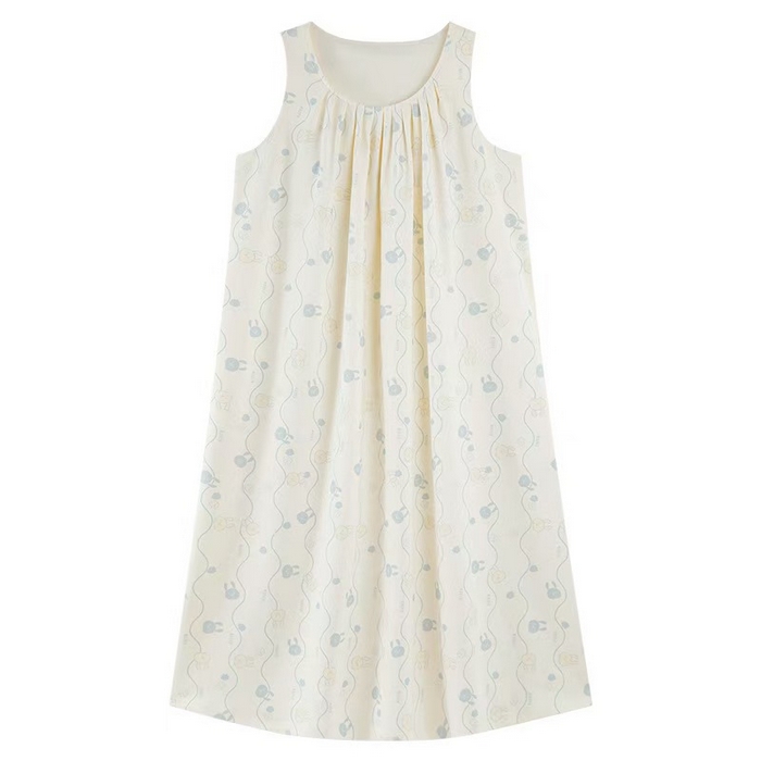 91家纺网 家纺一手货源 找家纺 （总）洛兰沙家居馆 日系睡裙女春秋莫代尔棉长袖长款家居服休闲宽松舒适大码居家睡衣 