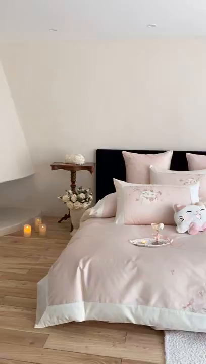 91家纺网 家纺一手货源 找家纺 （总）莎臣豹 2026新款5050新疆长绒棉精美中式贴布绣四件套-招财福禄-控价（卖价不得低于此价）标准360加大380