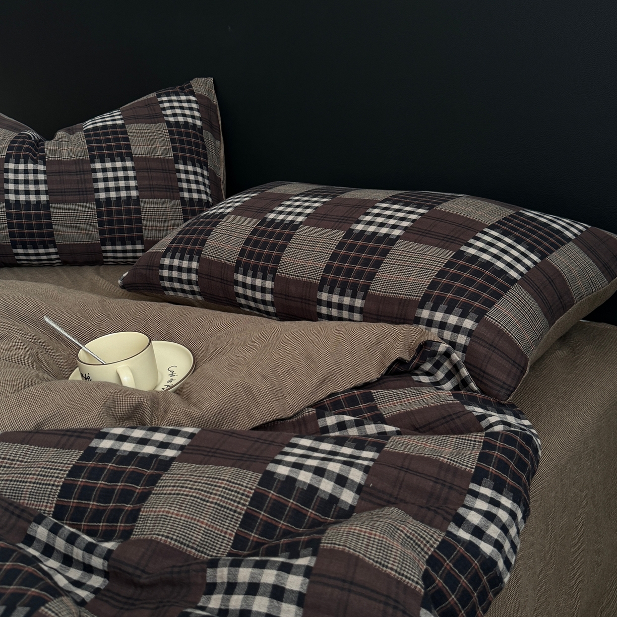 91家纺网 家纺一手货源 找家纺 （总）仰望棉麻双层纱供应链 2026新款维希格全棉纯棉色织提花双层纱四件套