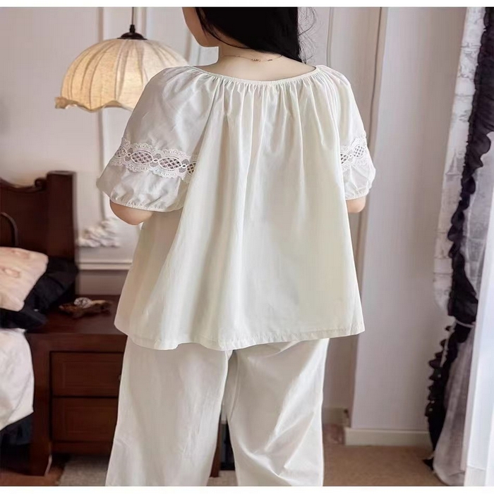 91家纺网 家纺一手货源 找家纺 （总）洛兰沙家居馆 睡衣女款爆款2026新款夏季出门款短袖纯棉外出洋气女士套装家居服