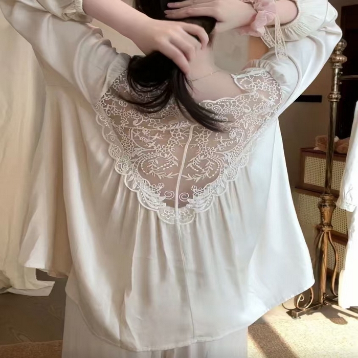 91家纺网 家纺一手货源 找家纺 （总）洛兰沙家居馆 睡衣女款爆款2026新款春秋长袖夏季春夏薄款女士莫代尔家居服套装