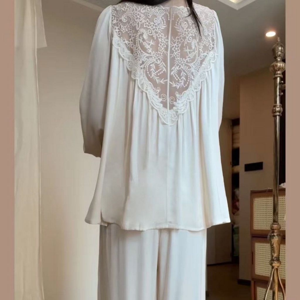 91家纺网 家纺一手货源 找家纺 （总）洛兰沙家居馆 睡衣女款爆款2026新款春秋长袖夏季春夏薄款女士莫代尔家居服套装