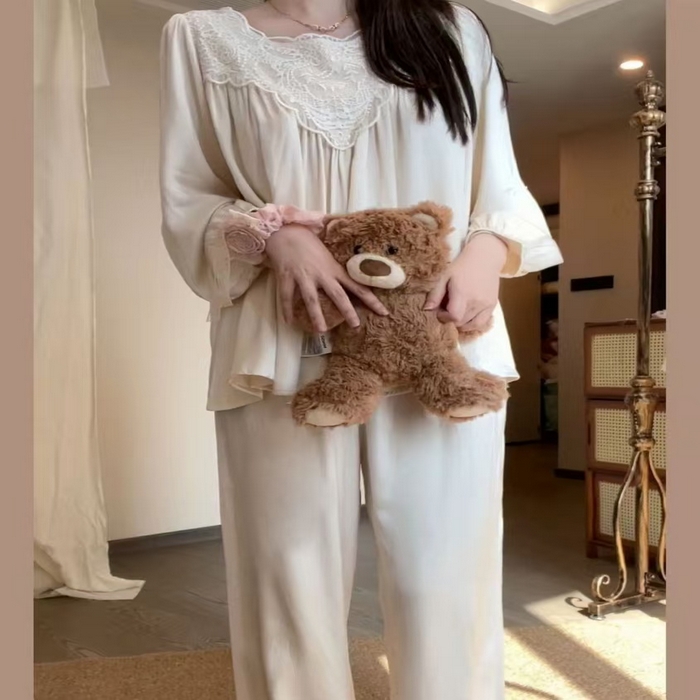 91家纺网 家纺一手货源 找家纺 （总）洛兰沙家居馆 睡衣女款爆款2026新款春秋长袖夏季春夏薄款女士莫代尔家居服套装