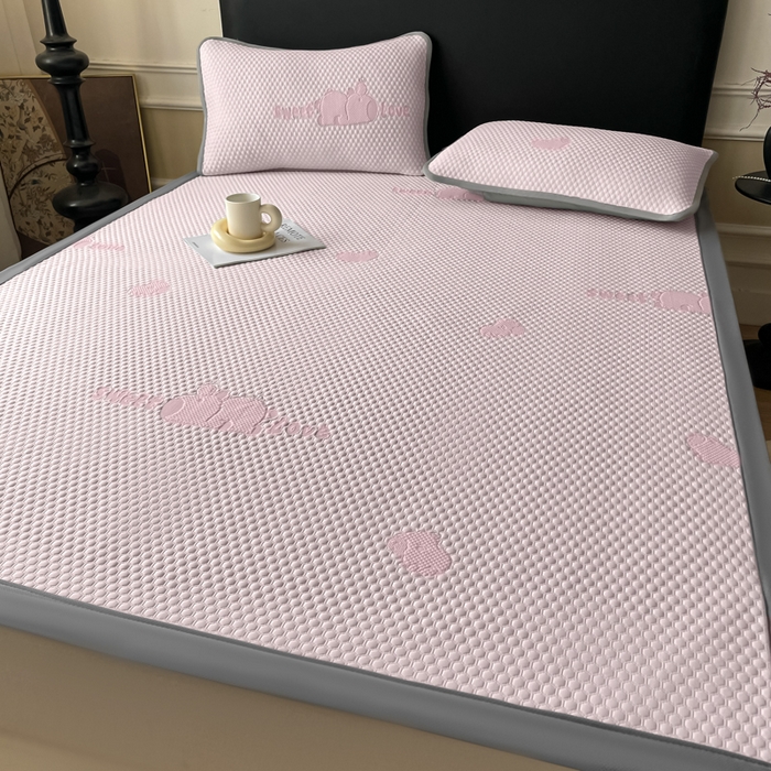 91家纺网 家纺一手货源 找家纺 席佬大 2026春夏新款凉豆豆凉席席子-卡皮巴拉 卡皮巴拉-粉