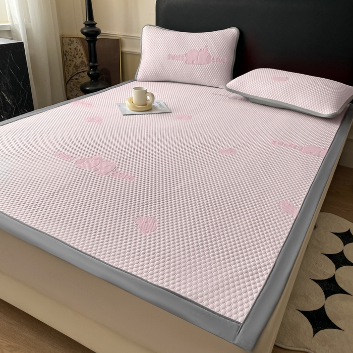 91家纺网 家纺一手货源 找家纺 席佬大 2026春夏新款凉豆豆凉席席子-卡皮巴拉 卡皮巴拉-粉