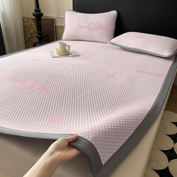 91家纺网 家纺一手货源 找家纺 席佬大 2026春夏新款凉豆豆凉席席子-卡皮巴拉 卡皮巴拉-粉