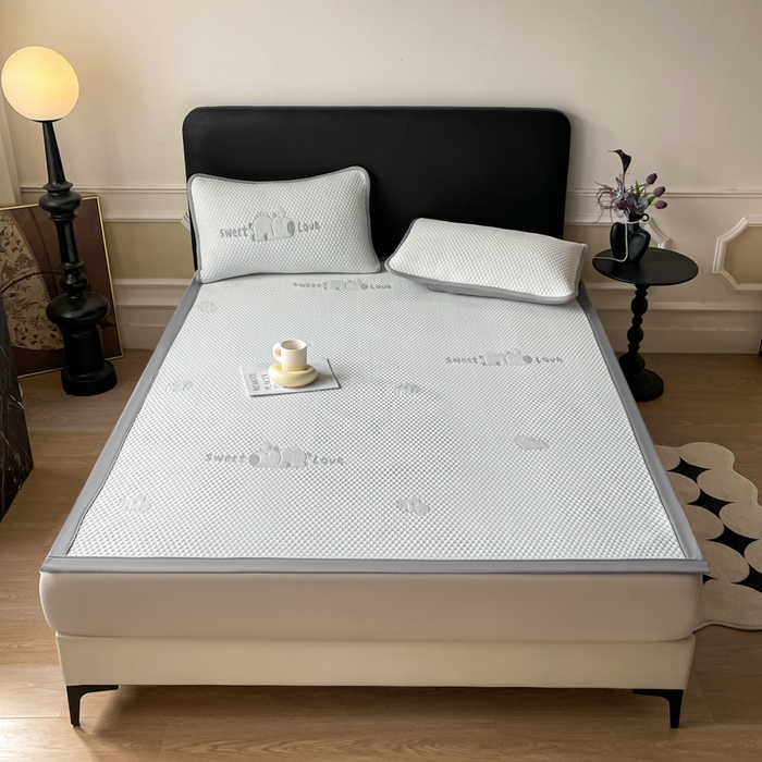 91家纺网 家纺一手货源 找家纺 席佬大 2026春夏新款凉豆豆凉席席子-卡皮巴拉 卡皮巴拉-灰