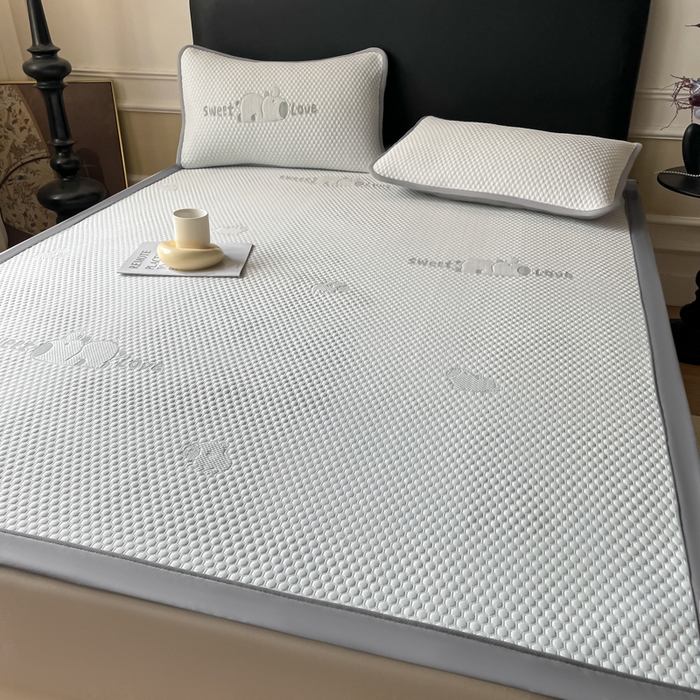 91家纺网 家纺一手货源 找家纺 席佬大 2026春夏新款凉豆豆凉席席子-卡皮巴拉 卡皮巴拉-灰