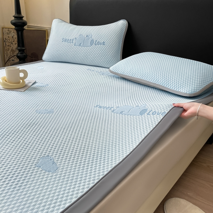 91家纺网 家纺一手货源 找家纺 席佬大 2026春夏新款凉豆豆凉席席子-卡皮巴拉 卡皮巴拉-蓝