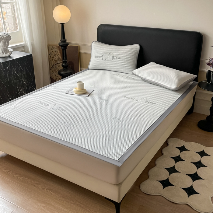 91家纺网 家纺一手货源 找家纺 席佬大 2026春夏新款凉豆豆凉席席子-卡皮巴拉 卡皮巴拉-灰