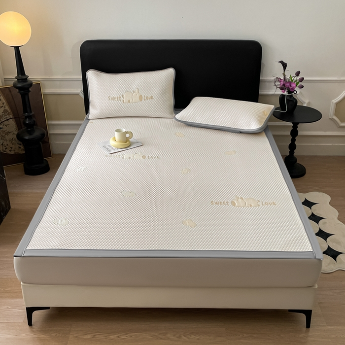 91家纺网 家纺一手货源 找家纺 席佬大 2026春夏新款凉豆豆凉席席子-卡皮巴拉 卡皮巴拉-咖