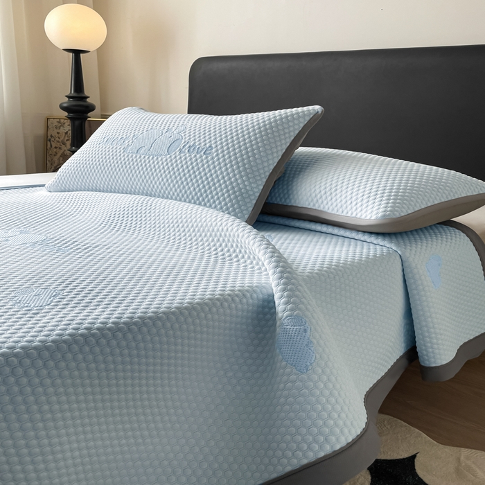 91家纺网 家纺一手货源 找家纺 席佬大 2026春夏新款凉豆豆凉席席子-卡皮巴拉 卡皮巴拉-蓝