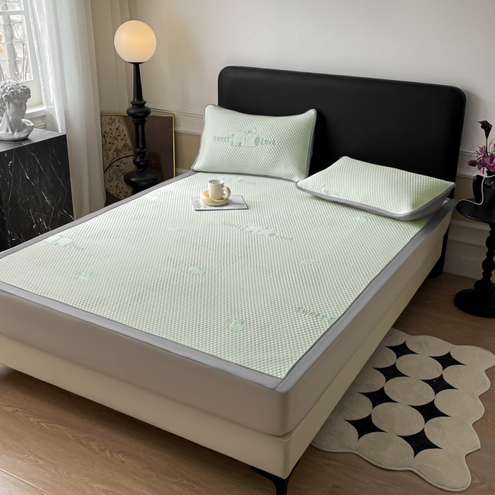 91家纺网 家纺一手货源 找家纺 席佬大 2026春夏新款凉豆豆凉席席子-卡皮巴拉 卡皮巴拉-绿