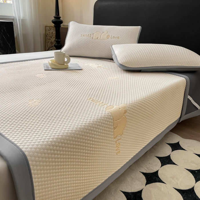 91家纺网 家纺一手货源 找家纺 席佬大 2026春夏新款凉豆豆凉席席子-卡皮巴拉 卡皮巴拉-咖