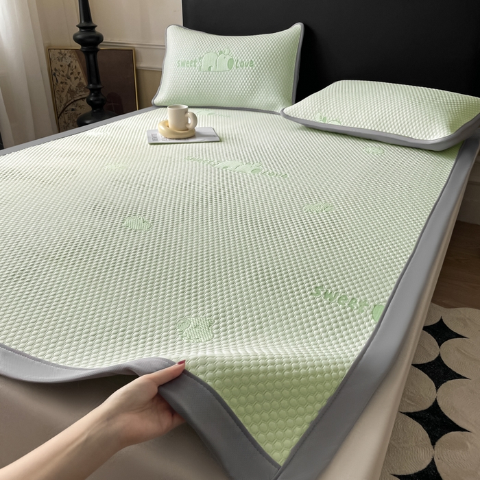 91家纺网 家纺一手货源 找家纺 席佬大 2026春夏新款凉豆豆凉席席子-卡皮巴拉 卡皮巴拉-绿