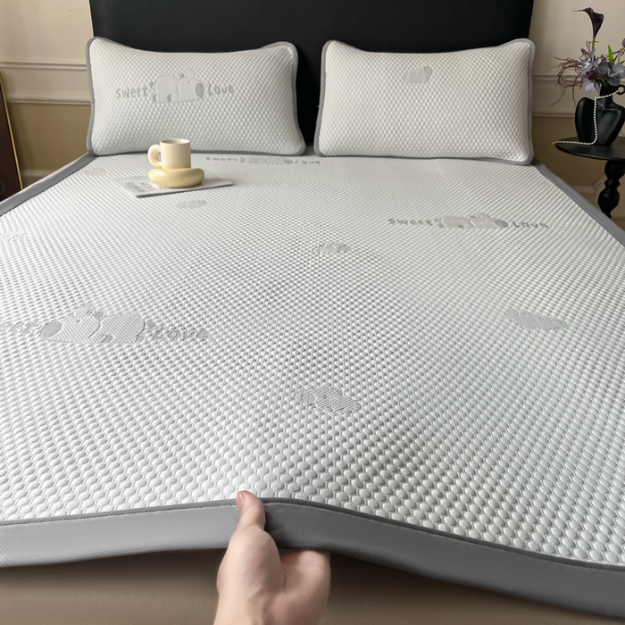 91家纺网 家纺一手货源 找家纺 席佬大 2026春夏新款凉豆豆凉席席子-卡皮巴拉 卡皮巴拉-灰