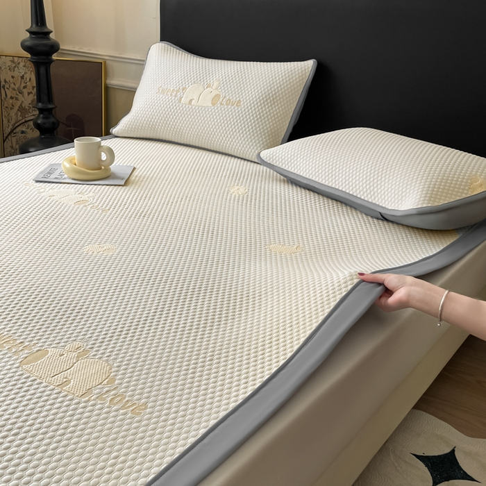 91家纺网 家纺一手货源 找家纺 席佬大 2026春夏新款凉豆豆凉席席子-卡皮巴拉 卡皮巴拉-咖