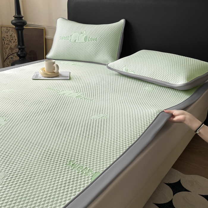 91家纺网 家纺一手货源 找家纺 席佬大 2026春夏新款凉豆豆凉席席子-卡皮巴拉 卡皮巴拉-绿