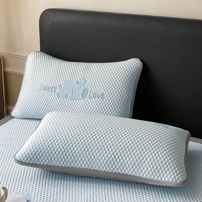 91家纺网 家纺一手货源 找家纺 席佬大 2026春夏新款凉豆豆凉席席子-卡皮巴拉 卡皮巴拉-蓝