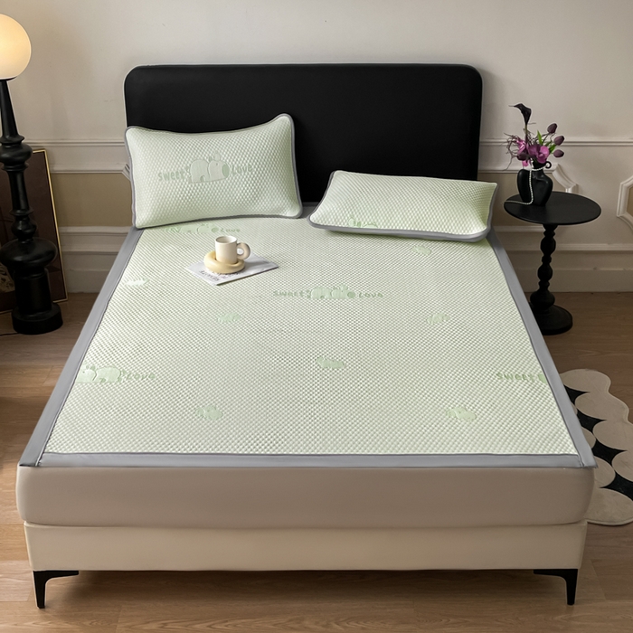 91家纺网 家纺一手货源 找家纺 席佬大 2026春夏新款凉豆豆凉席席子-卡皮巴拉 卡皮巴拉-绿