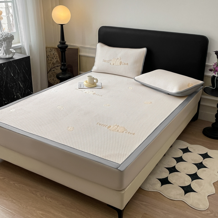 91家纺网 家纺一手货源 找家纺 席佬大 2026春夏新款凉豆豆凉席席子-卡皮巴拉 卡皮巴拉-咖