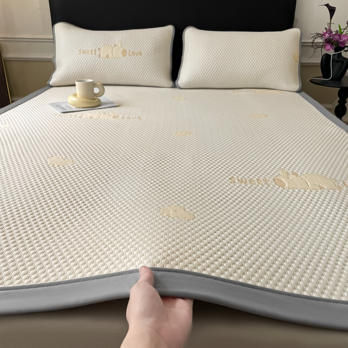 91家纺网 家纺一手货源 找家纺 席佬大 2026春夏新款凉豆豆凉席席子-卡皮巴拉 卡皮巴拉-咖