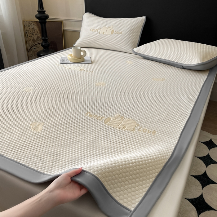 91家纺网 家纺一手货源 找家纺 席佬大 2026春夏新款凉豆豆凉席席子-卡皮巴拉 卡皮巴拉-咖