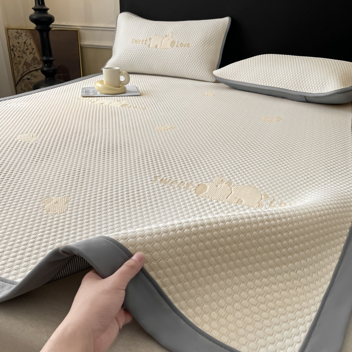 91家纺网 家纺一手货源 找家纺 席佬大 2026春夏新款凉豆豆凉席席子-卡皮巴拉 卡皮巴拉-咖