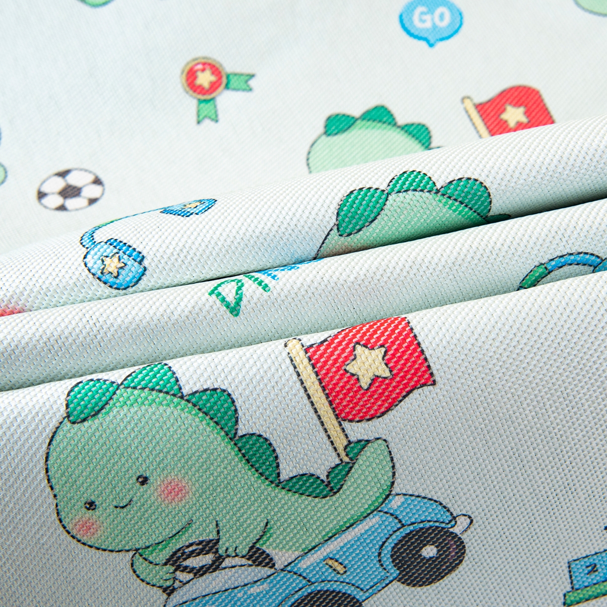 91家纺网 家纺一手货源 找家纺 吉咪兔家纺 2026新款席子幼儿园婴童儿童冰丝凉席冰丝席卡通藤席 运动恐龙