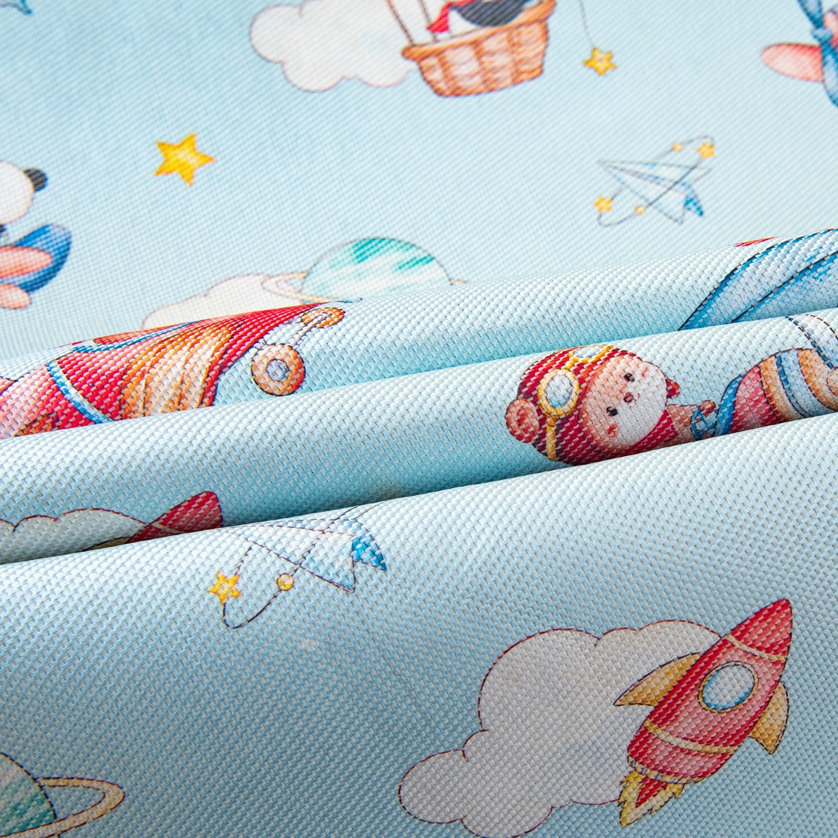 91家纺网 家纺一手货源 找家纺 吉咪兔家纺 2026新款席子幼儿园婴童儿童冰丝凉席冰丝席卡通藤席 飞行乐园