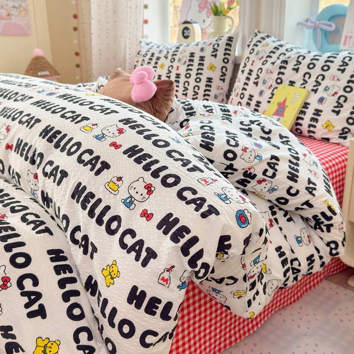 91家纺网 家纺一手货源 找家纺 （总）星禾优选 2026新款A类泡芙纱印花四件套