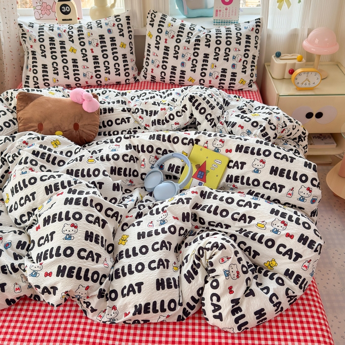 91家纺网 家纺一手货源 找家纺 （总）星禾优选 2026新款A类泡芙纱印花四件套