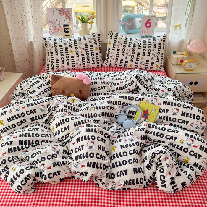 （总）星禾优选 2026新款A类泡芙纱印花四件套