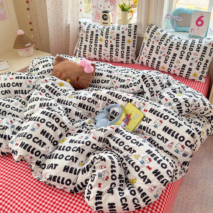 91家纺网 家纺一手货源 找家纺 （总）星禾优选 2026新款A类泡芙纱印花四件套