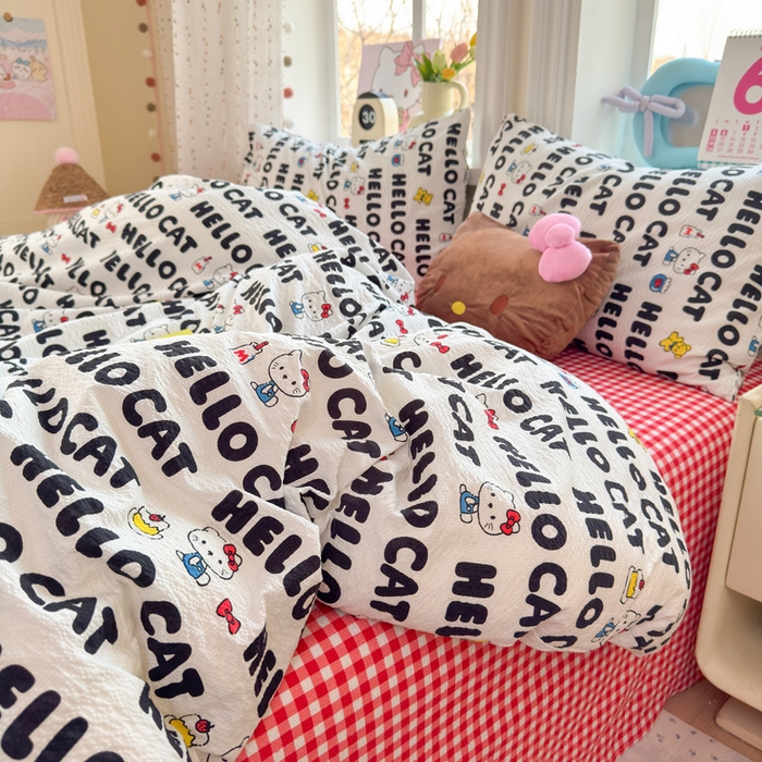 91家纺网 家纺一手货源 找家纺 （总）星禾优选 2026新款A类泡芙纱印花四件套