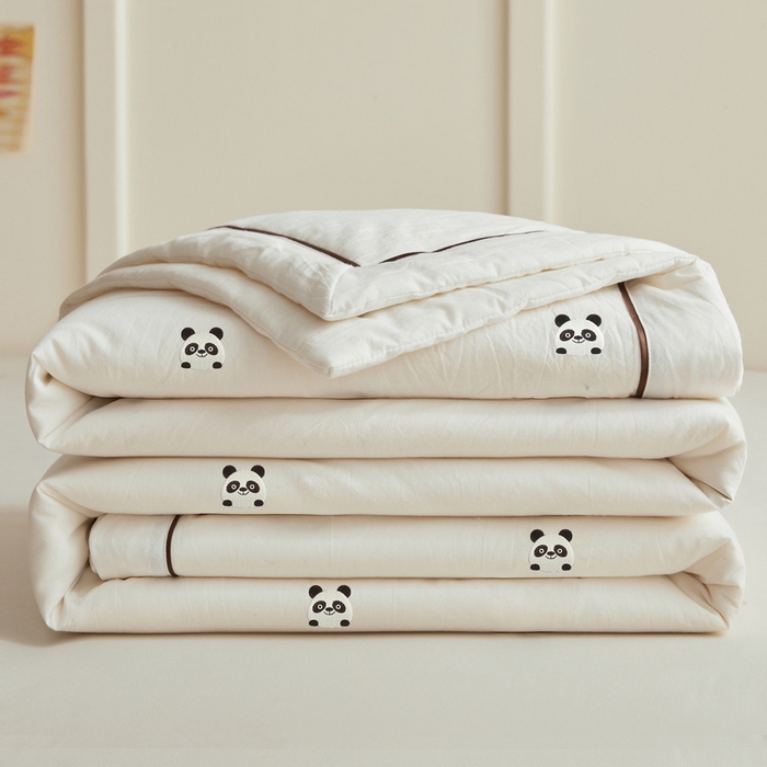 91家纺网 家纺一手货源 找家纺 （总）仁凯家纺 2026新款A类100%棉花刺绣款手包边夏被夏凉被空调被