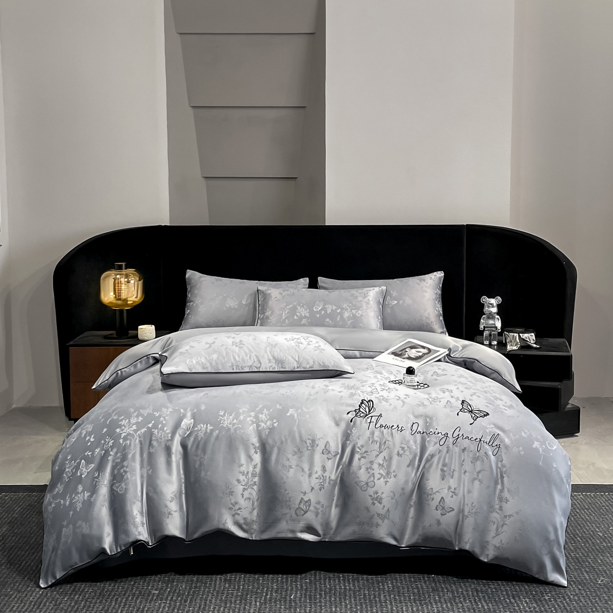 91家纺网 家纺一手货源 找家纺 （总）慕澄家纺 2026新款厚织亮丝提花刺绣水洗真丝四件套