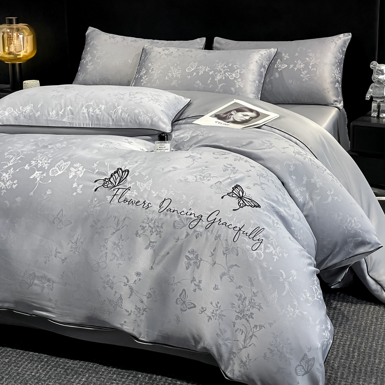 91家纺网 家纺一手货源 找家纺 （总）慕澄家纺 2026新款厚织亮丝提花刺绣水洗真丝四件套